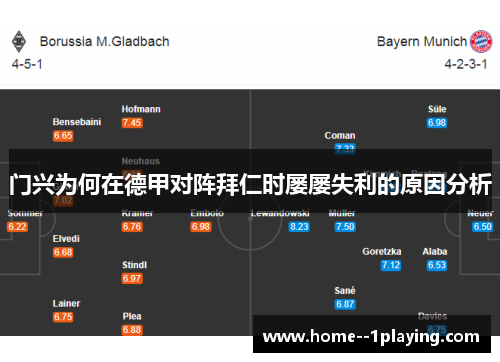 门兴为何在德甲对阵拜仁时屡屡失利的原因分析